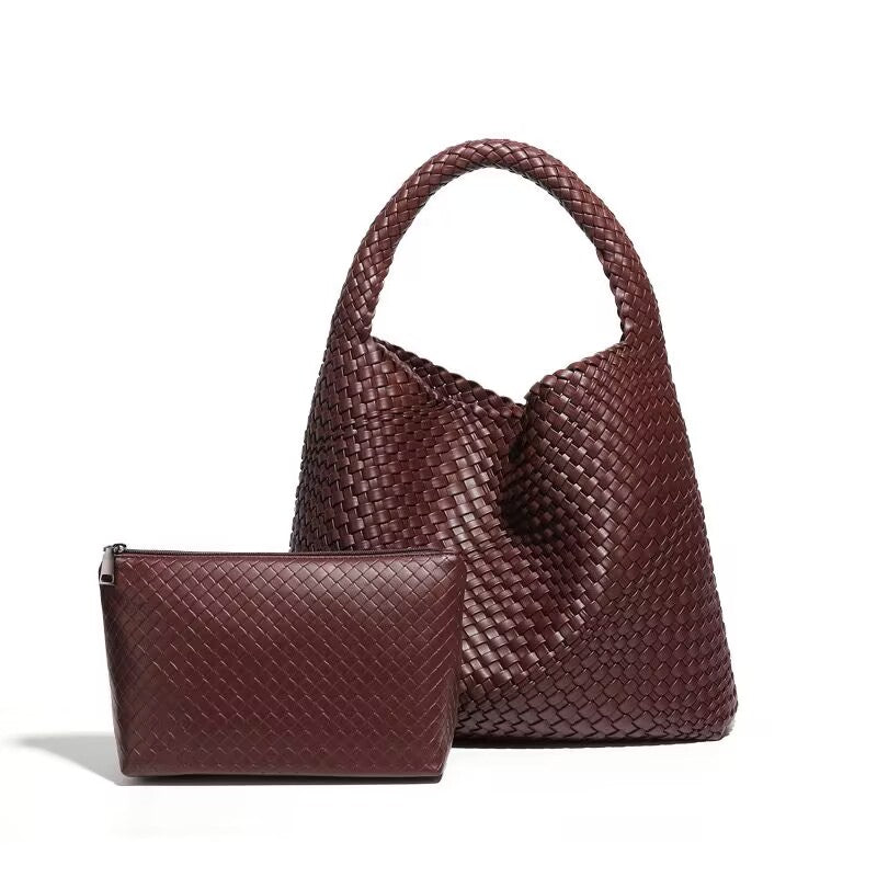 Leather Hand-Woven Tote HandBag