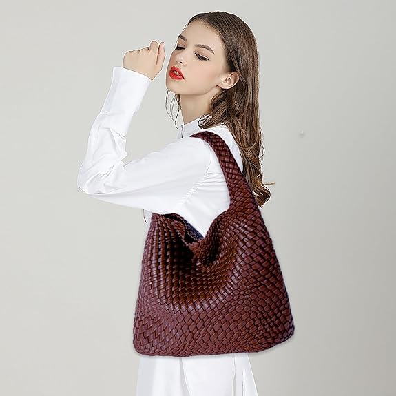 Leather Hand-Woven Tote HandBag