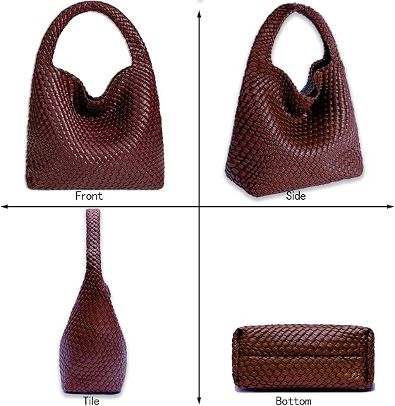 Leather Hand-Woven Tote HandBag