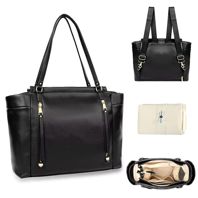 Leather Diaper Tote Bag Travel